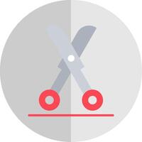 Shears Flat Scale Icon Design vector