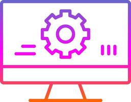 Monitoring Software Line Gradient Icon Design vector