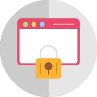 web seguridad plano escala icono diseño vector