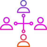 Network Marketing Line Gradient Icon Design vector