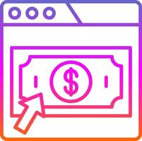 Pay Per click Line Gradient Icon Design vector