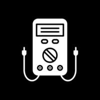 Multimeter Glyph Inverted Icon Design vector