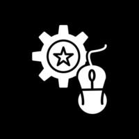 Skills Glyph Inverted Icon Design vector