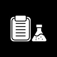 Flask Glyph Inverted Icon Design vector