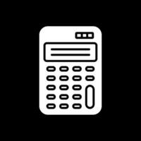 científico calculadora glifo invertido icono diseño vector