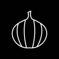 Garlic Line Inverted Icon Design vector