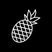 piña línea invertido icono diseño vector