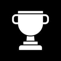 Trophy Glyph Inverted Icon Design vector