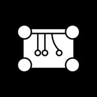 Newtons Cradle Glyph Inverted Icon Design vector