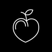 Nectarine Line Inverted Icon Design vector