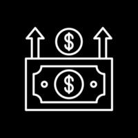 Money Growth Line Inverted Icon Design vector