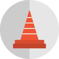 Traffic Cone Flat Scale Icon Design vector