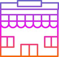 Supermarket Line Gradient Icon Design vector