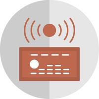 Sound System Flat Scale Icon Design vector