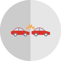 Car Crash Flat Scale Icon Design vector