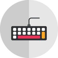 teclado plano escala icono diseño vector