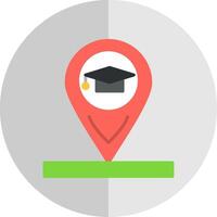 Location Mark Flat Scale Icon Design vector