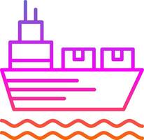 Shipping Line Gradient Icon Design vector