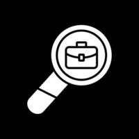 Research Glyph Inverted Icon Design vector