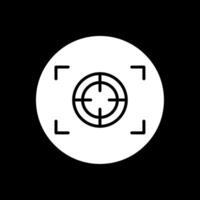 Focus Glyph Inverted Icon Design vector