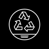 Recycle Line Inverted Icon Design vector