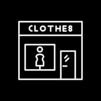 Fashion store Line Inverted Icon Design vector