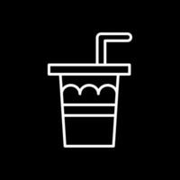 Soda Drink Line Inverted Icon Design vector