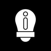 Information Glyph Inverted Icon Design vector