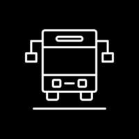 Bus Line Inverted Icon Design vector