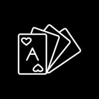 Card Deck Line Inverted Icon Design vector