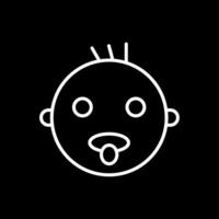 Baby Line Inverted Icon Design vector