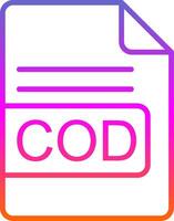 COD File Format Line Gradient Icon Design vector