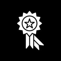 Award Glyph Inverted Icon Design vector