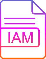 IAM File Format Line Gradient Icon Design vector