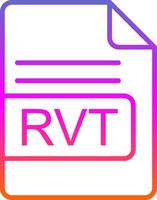 RVT File Format Line Gradient Icon Design vector