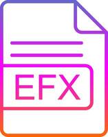 EFX File Format Line Gradient Icon Design vector