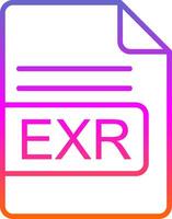 exr archivo formato línea degradado icono diseño vector