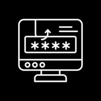 Phishing Line Inverted Icon Design vector