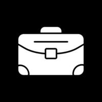 Bag Glyph Inverted Icon Design vector