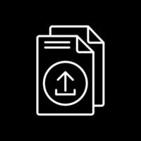 Upload Line Inverted Icon Design vector