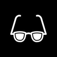 Glasses Glyph Inverted Icon Design vector