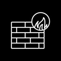 Firewall Line Inverted Icon Design vector