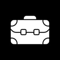 Bag Glyph Inverted Icon Design vector