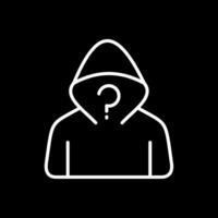 Anonymity Line Inverted Icon Design vector