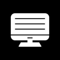 Computer Glyph Inverted Icon Design vector