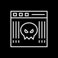 Malware Line Inverted Icon Design vector