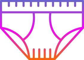 Underwear Line Gradient Icon Design vector