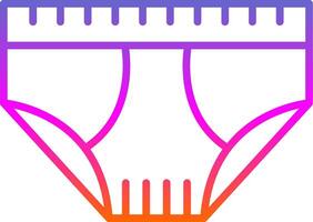 Underwear Line Gradient Icon Design vector