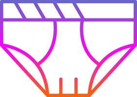 Underwear Line Gradient Icon Design vector