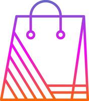 Shopping Bag Line Gradient Icon Design vector